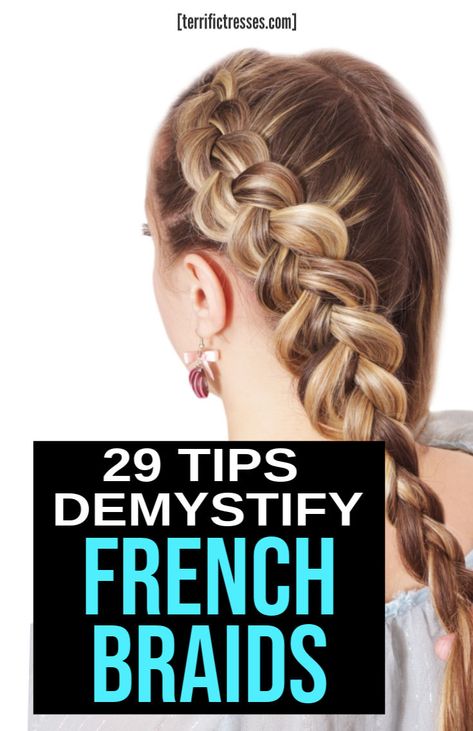 Cute French braids whether for short hair, medium lengths or long locks requires mastering the braiding technique. So if you are searching Pinterest for ideas on how to do braided hairstyles like this here’s what you need. We’ve got 29 tips that explain how to French braid your own hair to how to get volume in such plaits. If you’re obsessed or want to be you need to check this out. via @torifitnzer French Braiding Tips, How To Boxer Braid Your Own Hair, Hot To French Braid Your Own Hair, Tips For French Braiding Your Own Hair, French Braid Self, How Yo French Braid Hair, What Is The Difference Between French And Dutch Braids, Boxer Braids Tutorial, School Braids