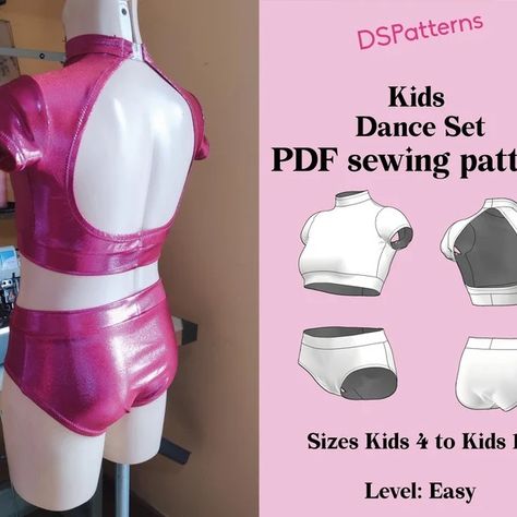 DsSewingPatterns - Etsy Italy Pool Dance, Bodysuit Pattern, Dancesport Dresses, Costume Sewing, Costume Sewing Patterns, Hat Patterns To Sew, Pants Sewing Pattern, Dance Shorts, Dance Tops