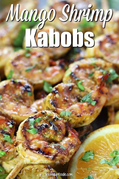 Mango Marinade, Grilled Shrimp Kabobs, Shrimp Kabob Recipes, Shrimp Kabobs, Big 30, Grilling Kabobs, Bbq Shrimp, Lime Shrimp, Low Carbs