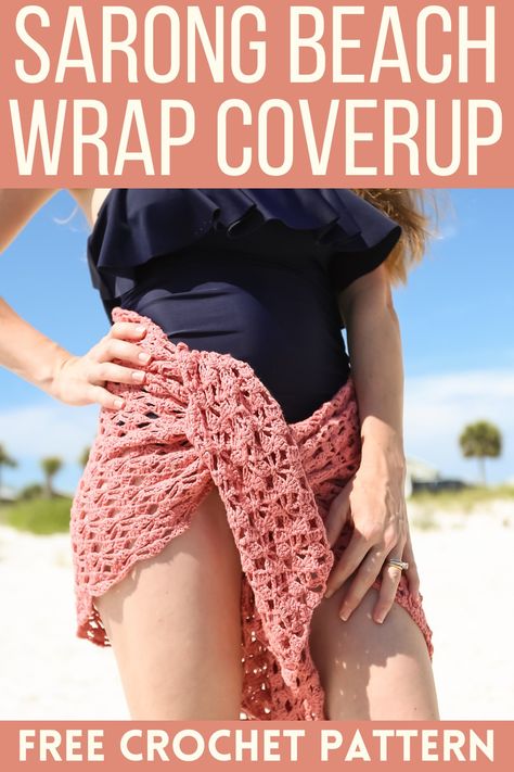 Crochet Sarong Patterns Best For Beach Days Crochet Sarong Pattern Free, Crochet Sarong Pattern, Crochet Swimsuit Coverup Pattern Free, Crochet Cover Up Pattern Free, Swimsuit Skirt Coverup, Sarong Pattern, Crochet Sarong, Swimsuit Coverup Pattern, Crochet Beach Coverup