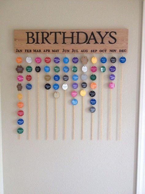 Birthday Calendar Classroom, Birthday Calendar Board, Aesthetic Craft, Penanda Buku, Anniversaire Diy, Calendar Board, Classroom Birthday, Diy Calendar, Birthday Calendar