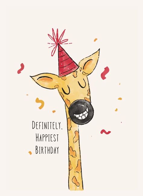 Happy Birthday Giraffe Neck by Guncha Kumar Happy Birthday Giraffe, Birthday Giraffe, Happy Birthday Doodles, Jennifer Bell, Giraffe Neck, Short Birthday Wishes, Happy Birthday Illustration, Birthday Doodle, Masterpieces Painting