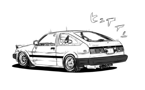 1366x768 Wallpaper, Initial D Car, Arte Peculiar, Jdm Wallpaper, Cool Car Drawings, Automotive Artwork, Car Tattoos, Fun To Draw, Car Artwork