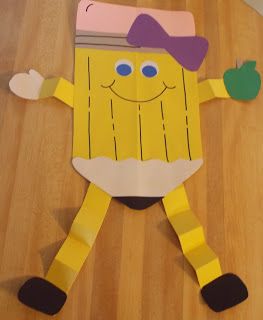 The Teacher's Backpack: Pencil Person Craftivity Back To School Crafts For Kids, Welcome To Preschool, August Crafts, September Crafts, Pencil Crafts, School Kids Crafts, Diy Preschool, Welcome To School, K Crafts