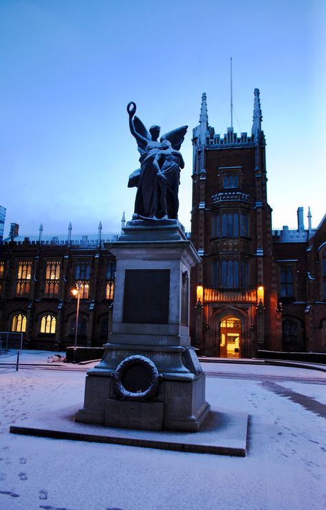 Photo of the front of  Queen's University, Belfast,on Friday 8 December 2017 / Credit: Steven Egan Queens Belfast, Queens University Belfast, University Goals, Queens University, Dnd Board, Uni Dorm, Fake Tumblr, Art Guitar, 8 December