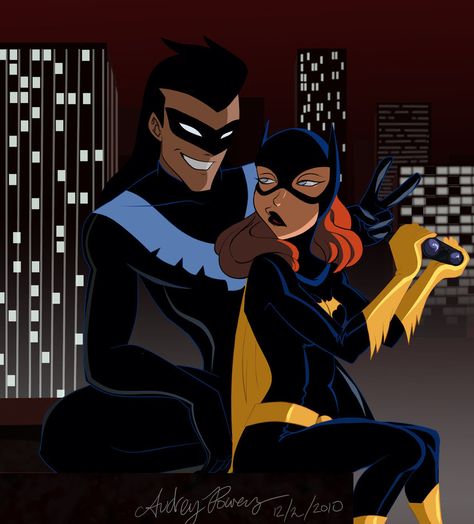 Babs and Bird Boy by Yunyin on DeviantArt Barbra Gordan, Batgirl And Nightwing, Nighwing, Nightwing And Batgirl, Batgirl And Robin, Dc Couples, Dc Batgirl, The New Batman, Batman The Animated Series