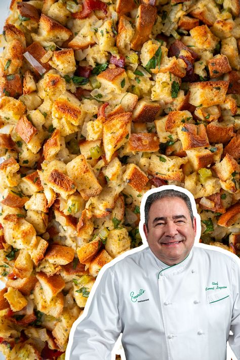 Emeril Lagasse Recipes, Bacon Seasoning, Thanksgiving Foods, 12 Tomatoes Recipes, Celebrity Recipes, Herb Stuffing, Classic Appetizers, Emeril Lagasse, Turkey Time