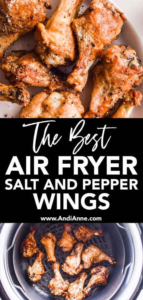 Chinese Salt And Pepper Chicken Wings Air Fryer, Air Fryer Salt And Pepper Chicken Wings, Chicken Drumettes Air Fryer, Drumettes In Air Fryer, Air Fryer Salt And Pepper Chicken, Healthy Air Fryer Chicken Wings, Salt And Vinegar Wings Air Fryer, Air Fryer Salt And Pepper Wings, Salt And Pepper Wings Recipe