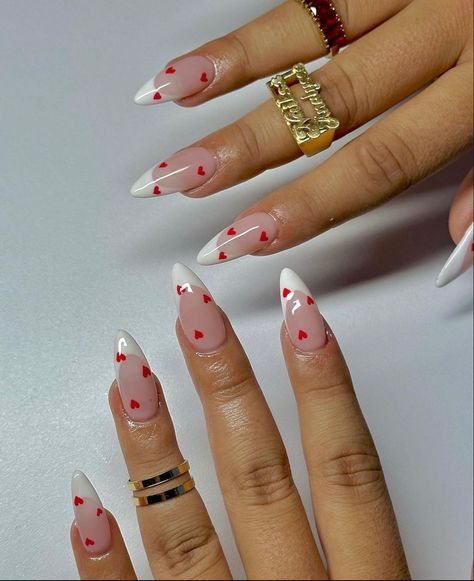 Vday Nails, Bridesmaids Nails, February Nails, Nail Designs Valentines, Heart Designs, Nails Red, Heart Nails, Valentine's Day Nails, Valentines Nails