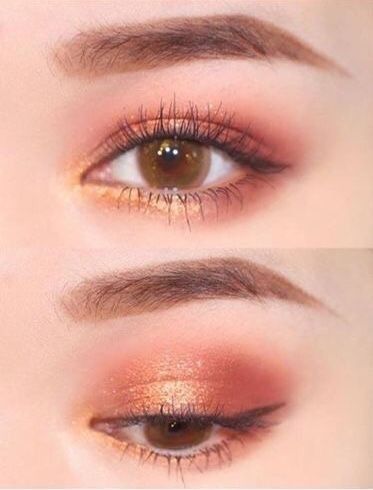 Peach Eye Makeup, Beautiful Wedding Makeup, Angel Makeup, Hazel Eye Makeup, Light Makeup Looks, Korean Makeup Look, Doll Eye Makeup, Graduation Makeup, Korean Eye Makeup