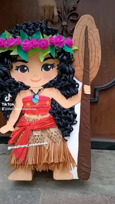 Moana Decorations, Moana Crafts, Moana Birthday Party Theme, Stitch Box, Moana Theme, Piñata Ideas, Moana Birthday Party, Moana Party, Moana Birthday