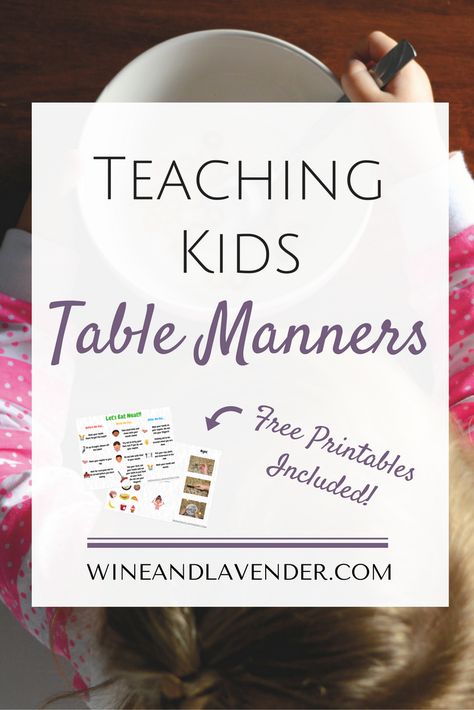 Teaching Kids Table Manners can be easy and fun with these tips and FREE PRINTABLES! Check it out: http://www.wineandlavender.com/parenting/teach/ Table Etiquette For Kids, Kids Table Manners, Teaching Tables, Manners Activities, Teaching Kids Manners, Good Table Manners, Etiquette Classes, Manners For Kids, Table Etiquette