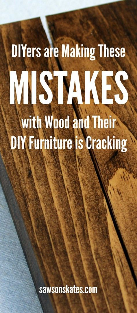 Seasonal changes can cause wood to crack. I'm sharing important building tips about how to prevent your DIY wood furniture from cracking. Desk Diy, Seasonal Changes, Woodworking Bench Plans, Wood Crafting Tools, Into The Wood, Building Tips, Diy Holz, Popular Woodworking, Wood Furniture Diy