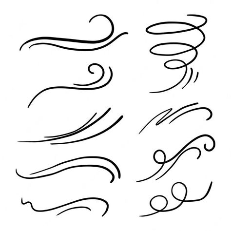 Premium Vector | Hand drawn wind doodle set vector illustration Wind Doodle, Vector Hand, Crafty Things, Premium Vector, Graphic Resources, Hand Drawn, Vector Illustration, How To Draw Hands, Doodles