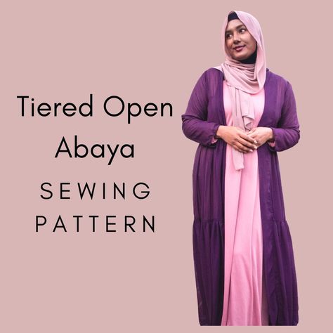 Abaya Sewing Pattern, Abaya Pattern, Zig Zag Stitch, Fabric Matching, Open Abaya, Home Sewing, Digital Pattern, Zig Zag, Sewing Machine