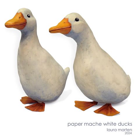 Paper Mache Animals Ducks / Squirrels • Ultimate Paper Mache Paper Mache Paste, Making Paper Mache, Recipe Paper, Paper Mache Animals, Paper Mache Clay, Diy Air Dry Clay, Paper Mache Sculpture, Clay Food, Paper Clay