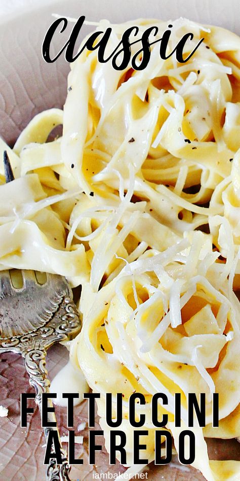 Get restaurant quality pasta at home! This comes together fast and tastes like a million bucks! #pasta #fettuccini #alfredo #iambaker Fettuccine Alfredo, Pasta, Recipes, Easy Dinner Ideas, Fast Dinner Recipes, How to Make Fettuccine Alfredo Alfredo Pasta Recipes Easy, Dinner Ideas Fast, Alfredo Pasta Recipes, Fettuccine Alfredo Pasta, Fast Pasta, Fast Pasta Recipes, Fettuccini Noodles, Pasta Recipes Easy, Fettuccini Alfredo