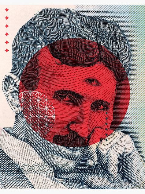 Nikola Tesla Poster, Third Eye Aesthetic Art, Nikola Tesla Aesthetic, Third Eye Goddess, Nikola Tesla Art, Cottagecore Tattoos, Third Eye Art, Bike Status, God And Goddess