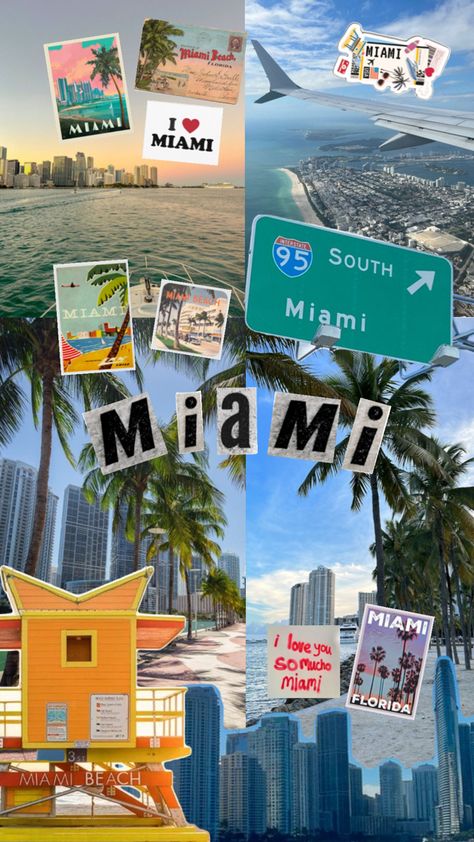 miami aesthetic collage #miami #aesthetic #collage #wallpaper #miamibeach #florida #beach #summer Miami Florida Wallpaper, Florida City Aesthetic, Travel Collage Aesthetic, South Beach Miami Aesthetic, Usa Aesthetic Wallpaper, Preppy Aesthetic Collage, Miami Postcard, Florida Collage, Beach Aesthetic Collage