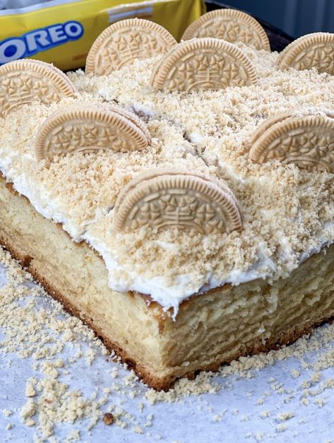 Golden Oreo Cake - That Nurse Can Cook Golden Oreo Desserts Easy Recipes, Golden Oreo Recipes, Golden Oreo Cake, Chicken And Pineapple, Golden Oreo, Pineapple Fried Rice, Oreo Recipes, Jerk Seasoning, Amazing Cake