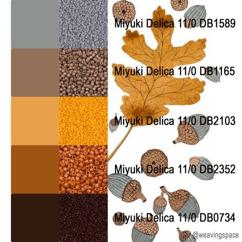 Miyuki Delica 11/0 Color Palette of @weavingspace Miyuki Beads Color Combos, Delica Color Palette, Miyuki Color Combination, Miyuki Delica Color Palette, Miyuki Color Palette, Color Palette Jewelry, Collars Diy, Good Morning Flowers Pictures, Color Schemes Colour Palettes