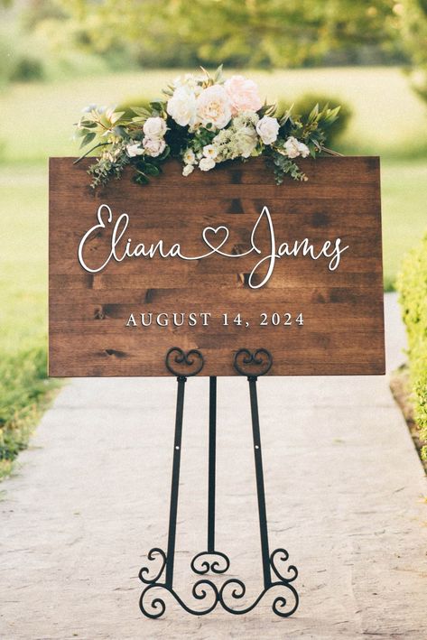 Wedding Welcome Sign Personalized 3D Sign Wedding Decor WWS2201 - Etsy Wooden Welcome Signs Wedding, Wedding Sign Decorations, Wedding Welcome Sign Rustic, Whimsical Rustic Wedding, Wedding Wooden Signs, Wedding Signage Ideas Entrance, Wedding Signs Cricut, Wedding Welcome Board Ideas, Wood Welcome Sign Wedding