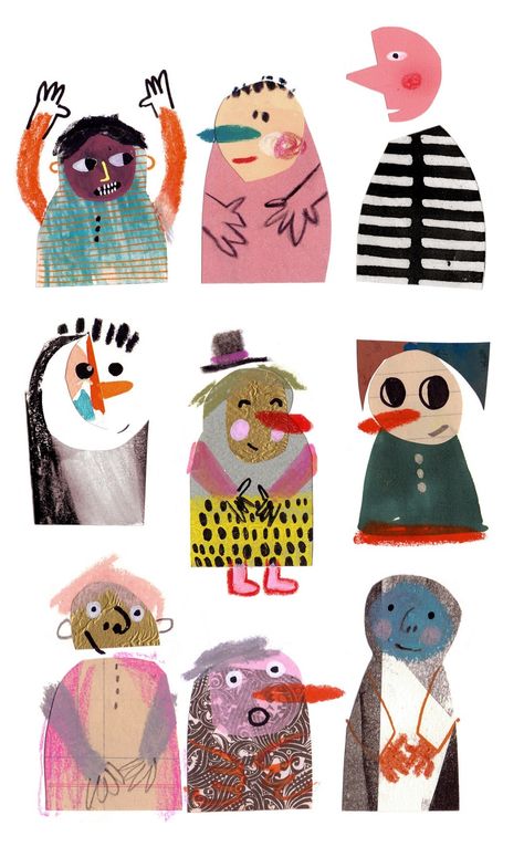 Collage Illustrations, Her Drawing, Collage Art Mixed Media, Collage Illustration, People Illustration, Book Projects, Illustration Inspiration, Kids' Book, Illustration Character Design