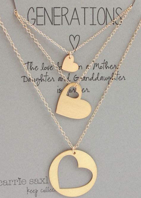 Generations necklace set necklace gift by carriesaxl on Etsy Three Generations Of Women Quotes, Diamond Cross Necklace Gold, Forever Necklace, Gift For Grandmother, Bff Jewelry, Dainty Diamond Necklace, Napa Ca, Bff Necklaces, Daughter Mother