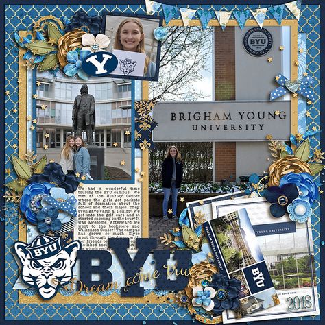 Credits:  Cindy's Layered Templates - Half Pack 206: Photo Focus 88 by Cindy Schneider   #Believeinmagic: Glass Slipper Collection by Amber Shaw & Studio Flergs  Layout by Kjersti Sudweeks  12x12 Layout  Sweetshoppe Designs  College Layout BYU  Digiscrap  Scrapbook College Graduation Scrapbook Ideas, College Scrapbook Layouts, College Scrapbook Ideas Layout, Scrapbook Ideas College, Senior Scrapbook Ideas Layout, Prom Scrapbook Layouts, Uni Scrapbook, Graduation Scrapbook Layouts, Graduation Scrapbook Ideas