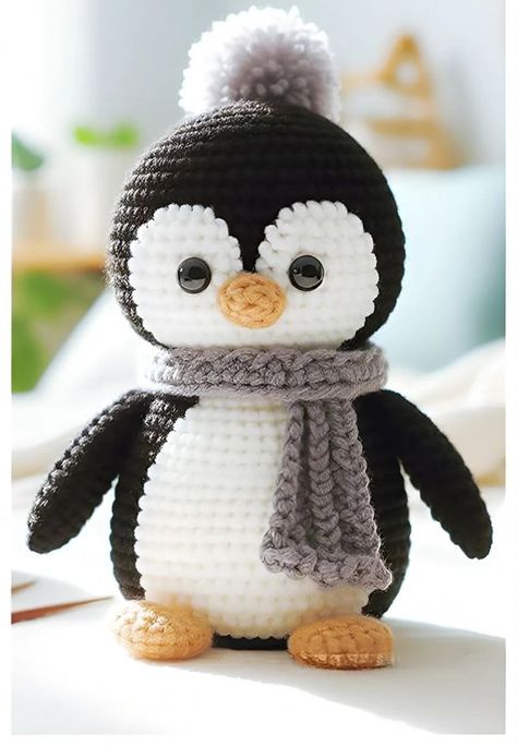 Embroidery Tips Free Amigurumi Penguin Pattern, Penguin Knitting Pattern Free, Crochet Animal Doll, Free Penguin Crochet Pattern, Amigurumi Toys Free Pattern, Amigurumi Christmas Free Pattern, Crochet Penguin Pattern Free, Easy Crochet Animals Free Patterns, Penguin Amigurumi Free Pattern