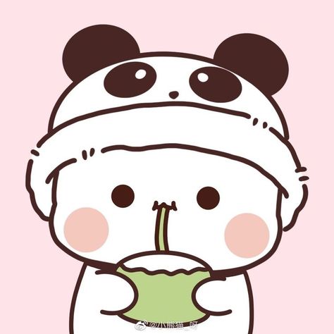 Panda Fanart, Tikel Wa, Cutest Stickers, Chibi Panda, Dudu Bubu, Drawing Kawaii, Bubu Dudu, Easy Cartoon Drawings, Kawaii Panda