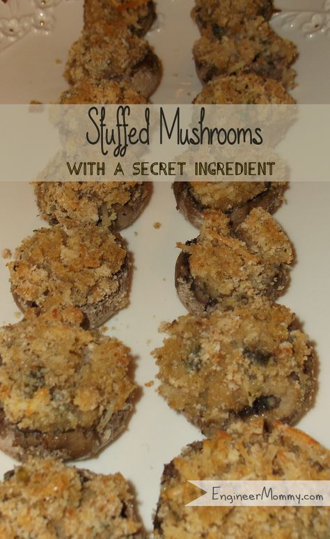 Stuffed Mushrooms Recipe... Try this easy version on this delicious Italian classic side dish! {With a secret ingredient in the stuffing!} Cheese Stuffed Mushrooms, Easy To Make Appetizers, Stuffed Mushroom, Crowd Pleasing Appetizers, No Carb Recipes, Appetizer Bites, Dinner Appetizers, Food Test, Food Words