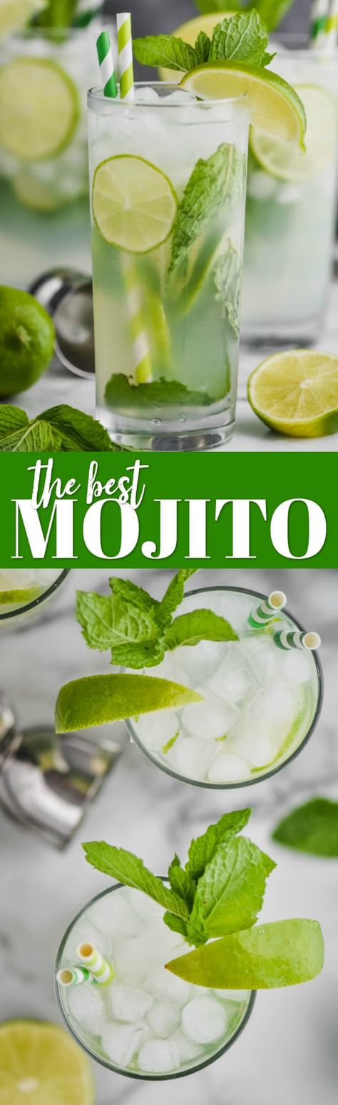 This Mojito Recipe is simple, easy to make, and totally delicious. You will find yourself coming back to this recipe over and over again! #mojito Traditional Mojito Recipe, Alcohol Punch, Best Mojito Recipe, Mojito Ingredients, Mojito Drink, Mojito Recipe, Cocktails Bar, Margarita Recipes, Drinks Alcohol Recipes