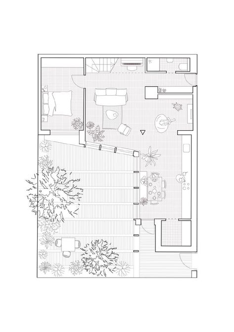 Plans Architecture, Architectural Floor Plans, Plan Drawing, Apartment Plans, Courtyard House, Japanese House, London Design, Architecture Plan, Small Apartment