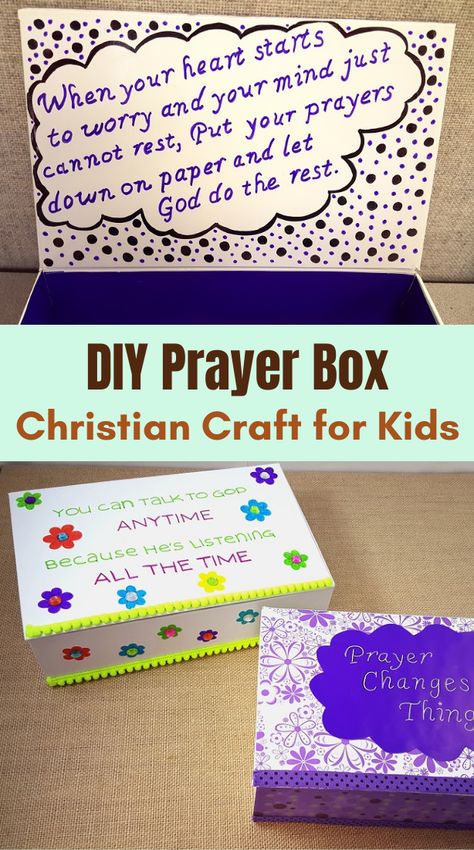 Prayer Box Diy Free Printables, Who Is God Craft, Youth Crafts For Church, Prayer Crafts For Women, Prayer Cube Free Printable, Prayer Request Box Ideas, Bible Study Crafts For Kids, Prayer Box Ideas Diy, Church Camp Crafts