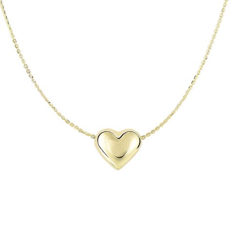 MCS Jewelry 14 Karat Yellow Gold Puffed Heart Pendant Necklace ( 18' ) * Visit the image link more details. (This is an affiliate link and I receive a commission for the sales) Puffed Heart Necklace, Royal Chain, Small Heart Necklace, Tiny Heart Necklace, Gold Slides, Heart Choker, Puffed Heart, Gold Heart Necklace, Puffy Heart