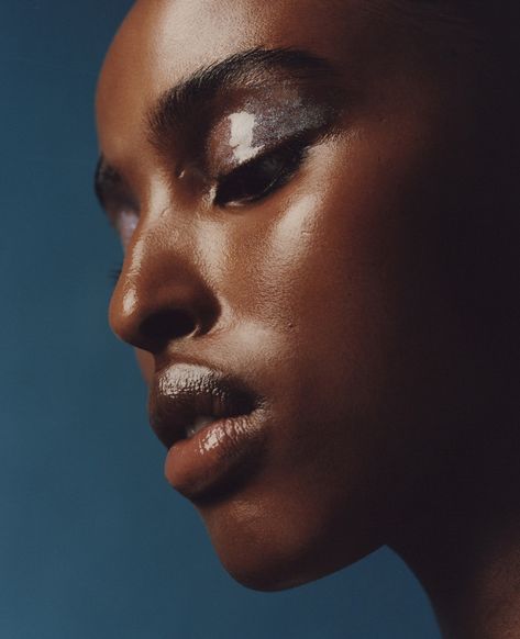 Benjamin Vnuk, Glossy Eyes, Dark Complexion, High Fashion Editorial, Ethereal Makeup, Mascara Tips, Make Up Inspo, Fancy Makeup, Vogue Uk