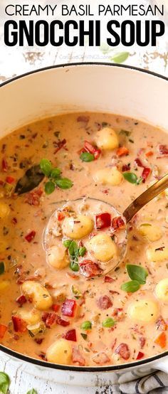 Make Gnocchi, Tomato Parmesan, Gnocchi Recipes Soup, Best Soup, Making Gnocchi, Carlsbad Cravings, Gnocchi Soup, Hot Italian Sausage, Gnocchi Recipes