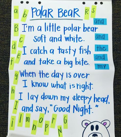 PencilsinPreK on Instagram: “A poem about Polar Bears I found for you all on Pinterest. Here’s some tips for setting this up 🐻‍❄️Write this out on butcher paper…” Polar Bear Writing, Polar Bears Preschool, Bears Preschool, Winter Activities Preschool, Shared Reading, Butcher Paper, Polar Bears, A Poem, Winter Activities