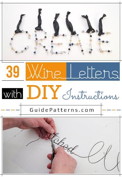 39 Wire Letters with DIY Instructions | Guide Patterns Printable Letter Templates For Knitted Wire Free, Wire Letters Alphabet Template Free, Wire Art Template Free, Wire Names Diy How To Make, Knitted Wire Art Template Free, Wire Jig Patterns Templates Free, Paperclip Art, Wire Figures, Cursive Letters Alphabet