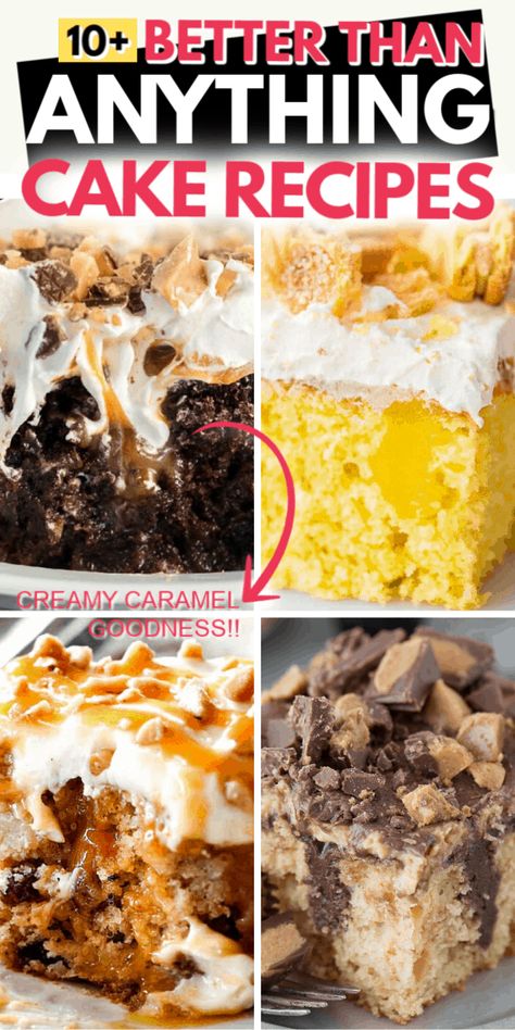 Better Than Anything Cake Pudding, Better Than Anything Cake, Poke Cake Recipes, Recipes Cake, Poke Cakes, Sheet Cakes, Pound Cakes, Best Cake Recipes, Crazy Cakes