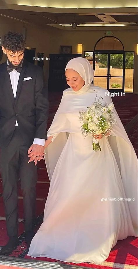 Hijabi Wedding Dress, Islamic Wedding Dress, Modest Bridal Dresses, Wedding Abaya, Hijabi Wedding, Wedding Dresses Muslim, Muslim Wedding Gown, Baju Kahwin, Nikah Outfit