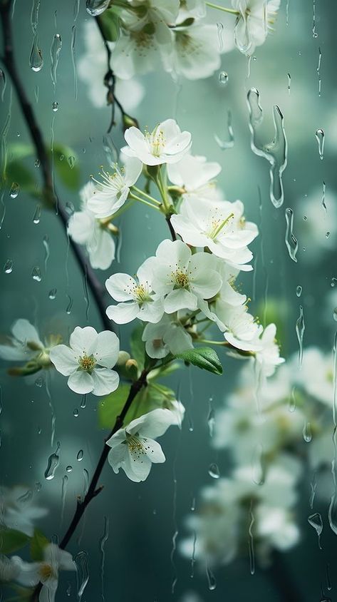 Jasmine Flower Aesthetic Wallpaper, Jasmine Flower Aesthetic, Rain Iphone Wallpaper, Story Editing, Flower Studies, Auto Portrait, Flower Rain, Nice Wallpaper, Jasmine Flowers