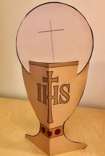 Eucharist First Communion Craft Activity by Halos and Pencils | TPT Communion Crafts For Kids, Catholic Crafts For Kids, Ccd Crafts, The Eucharist, Catholic Education, Catholic Crafts, First Day Of School Activities, Faith Formation, Catholic Kids