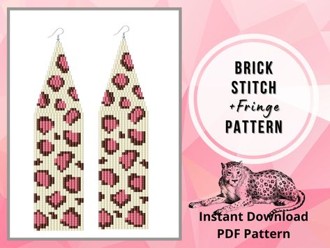 Excited to share the latest addition to my #etsy shop: Brick stitch leopard earring pattern seed bead fringe animal print earring pattern seed bead Miyuki earrings #birthday #mothersday #beading #beadearringpattern #seedbeadpatterns #beadfringeearrings #seedbeadearrings #brickstitchearring #brickstitchpattern #leopardearrings https://etsy.me/3Df0vj0 Bead Necklace Pattern, Sequin Gloves, Miyuki Earrings, Simple Beaded Necklaces, Animal Print Earrings, Seed Bead Pattern, Beaded Necklace Patterns, Bead Fringe, Motifs Perler