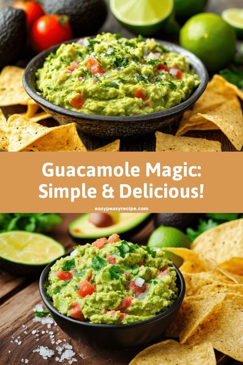 A bowl of basic guacamole surrounded by tortilla chips, lime, and avocado. How To Make Guacamole Easy, Easy Guacamole Recipe Simple, Home Made Guacamole Recipe, Make Guacamole Easy, Guacamole Recipe No Onion, Dip For Parties, Simple Guacamole, Quick Guacamole, Homemade Guacamole Recipe