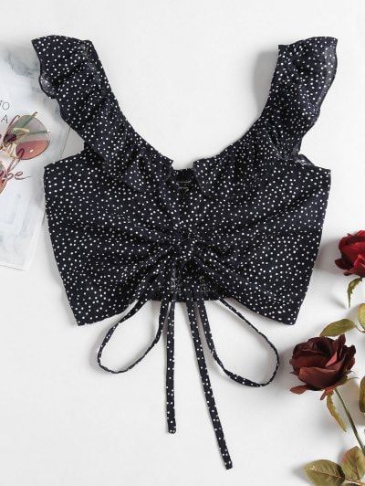 Zaful Swimwear, Dots Fashion, Smocked Blouse, Dark Slate Blue, Zaful Bikinis, Smock Blouse, Swimwear Trends, Cute Blouses, Blouse Online