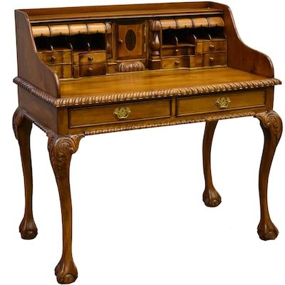 Gothic Desk, Victorian Style Furniture, Random Reference, Victorian Desk, Desk Brown, Secretary Desk, Secretary Desks, Kids Area, Office Furniture Desk