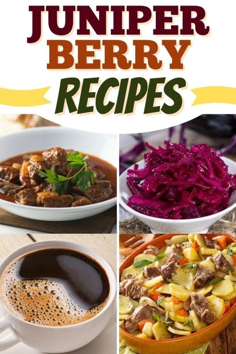 Recipes With Juniper Berries, Cooking With Juniper Berries, Juniper Berries Recipes, Juniper Berry Recipes, Juniper Recipes, Juniper Syrup, Forage Recipes, Braised Red Cabbage, Cheesy Ham