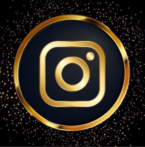 Instagram Instagram Gold Icon, Instagram Logo Icons, Gold Instagram Icon, Insta Logo, New Instagram Logo, Gold Logo Design, Black And Gold Theme, Golden Wallpaper, Logo Instagram